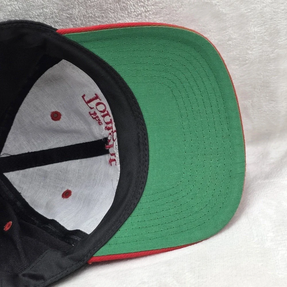 VINTAGE The Tonight Show with Jay Leno Hat Cap Snap Back Black Red 90s Televisio